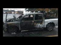 truck-firebombed-trump-bumper-stickers-facebook-screenshot Johnny MacKay, a truck owner whose vehicle was set ablaze and vandalized with spray paint in Washington, says he was targeted because of his Donald Trump bumper stickers.