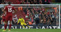 Misfiring Mahrez: Riyad Mahrez's wayward penalty cost Manchester City a first away win at Liverpool since 2003