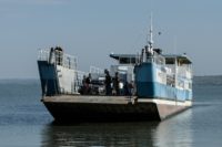 Ferry boats sail across Lake Victoria, which lies within three African countries -- a route that saves passengers an hours-long journey by road