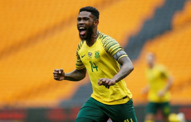 Captain Thulani Hlatswayo hit the second goal as South Africa recorded their biggest ever win before a tiny crowd against the Seychelles Record six-goal triumph for South Africa