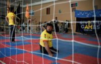 Disabled Afghan soldier Abdul Hanan Fehrdus has been training for three medal events, including sitting volleyball