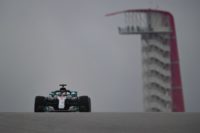 On top: Lewis Hamilton in practice on Friday