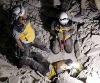 Founded in 2013, the Syrian Civil Defense, or White Helmets, is a network of first responders who rescue wounded in the aftermath of air strikes, shelling or blasts in rebel-held territory