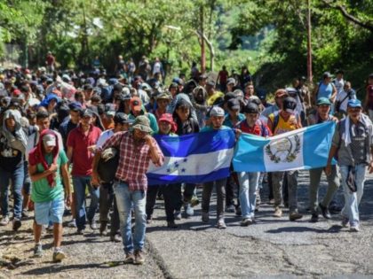 Honduran migrants take part in a new caravan heading to the US: Trump administration offic