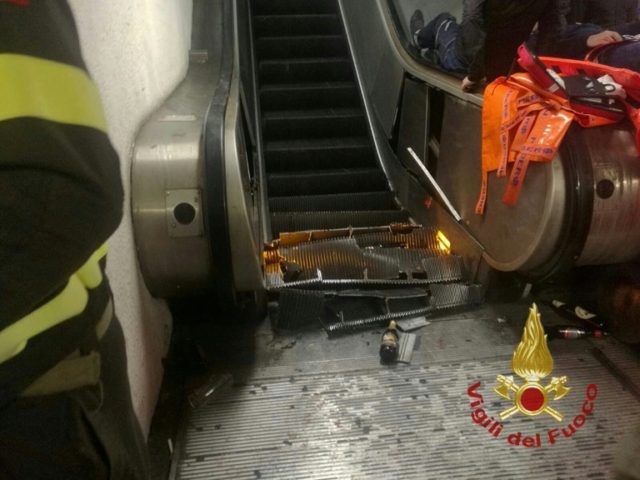 More than 20 injured in Rome escalator collapse
