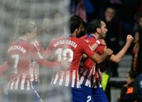 Godin broke the deadlock just before half-time to give Atletico the lead