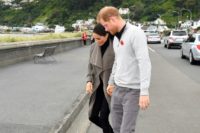 Harry and Meghan met workers from Voices of Hope, which aims to prevent youth suicide, at a cafe in Wellington