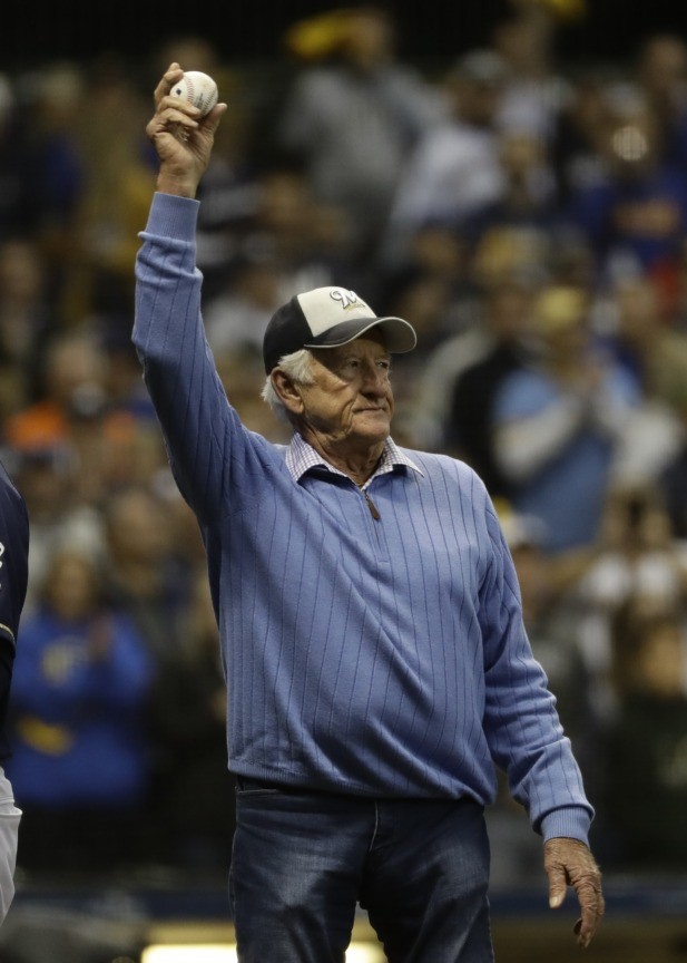 Just a bit outside! Uecker throws out NLCS 1st pitch - Breitbart