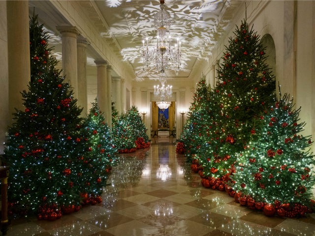 The Cross Hall is seen during the 2018 Christmas Press Preview at the White House in Washi