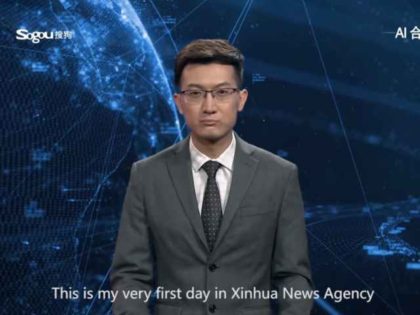 Chinese AI anchor on Xinhua