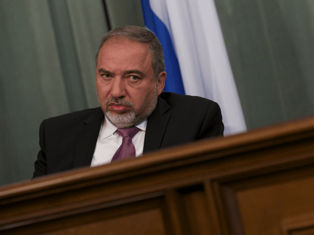 Israeli Foreign Minister Avigdor Lieberman listens during a news conference after his talks with Russian counterpart Sergey Lavrov in Moscow, Russia, Monday, Jan. 26, 2015. (AP Photo/Ivan Sekretarev)