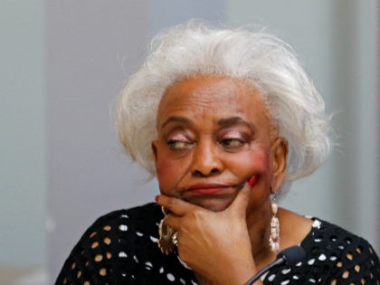Dr. Brenda Snipes, Broward County Supervisor of Elections, listens during a canvassing board meeting on November 10, 2018 in Lauderhill, Florida. Three close midterm election races for governor, senator, and agriculture commissioner are expected to recounted in Florida. (Photo by Joe Skipper/Getty Images)