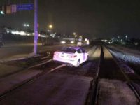 Driver stuck on train tracks Driver stuck on train tracks after following GPS