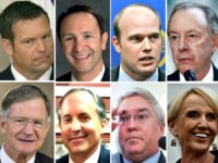 Eight Potential AGs Kris Kobach, Jeff Landry, Matthew Whitaker, Lamar Smith, Judge A. Raymond Randolph, Ken Paxton, Patrick Morrissey, Jan Brewer