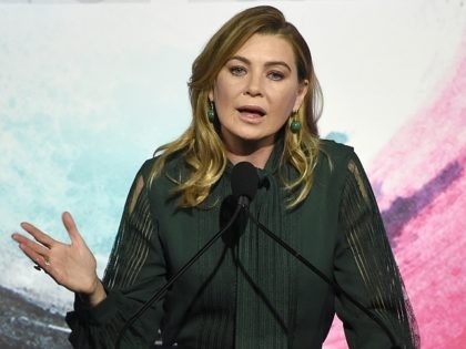 Ellen Pompeo presents the Lucy award for excellence in television at the Women In Film Crystal and Lucy Awards at the Beverly Hilton Hotel on Wednesday, June 13, 2018, in Beverly Hills, Calif. (Photo by Chris Pizzello/Invision/AP)