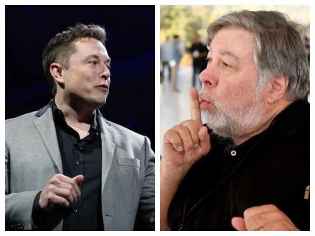 Tesla's Elon Musk and Steve Wozniak