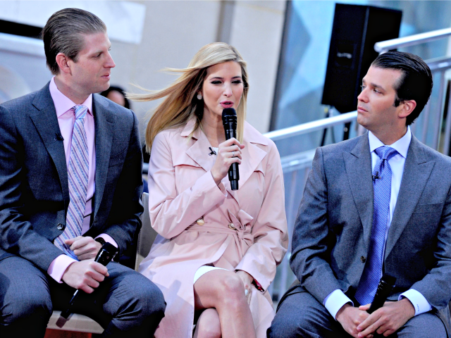 Ivanka Trump, with Donald Trump, Jr. and Eric Trump on The TODAY Show for a live town hall