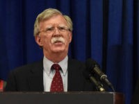 Secretary Of State Pompeo, John Bolton And Nikki Haley Brief Media During UNGA NEW YORK, NY - SEPTEMBER 24: Secretary Of State Mike Pompeo, National Security Adviser John Bolton (C) and United States Ambassador to the United Nations Nikki Haley brief the media during the United Nations General Assembly on September 24, 2018 in New York City. (Photo by Stephanie Keith/Getty Images)
