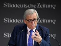 GERMANY-POLITICS-ECONOMY-MEDIAS EU Commission President Jean-Claude Juncker speaks at the economic forum organised by German daily newspaper Sueddeutsche Zeitung on November 12, 2018 in Berlin. (Photo by Britta Pedersen / dpa / AFP) / Germany OUT (Photo credit should read BRITTA PEDERSEN/AFP/Getty Images)