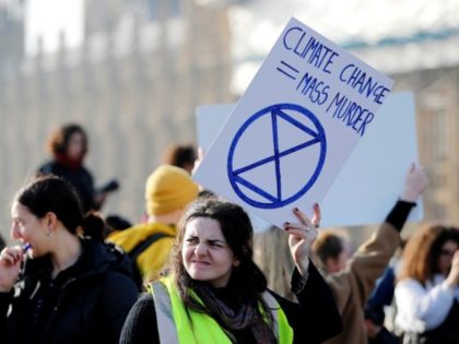 Demonstrators take part in a pro-environment protest as they block Westminster Bridge in central London on November 17, 2018, to show anger at what they see as government inaction on climate and ecological issues. - Organised by Extinction Rebellion, the protest is part of many taking place this weekend to …