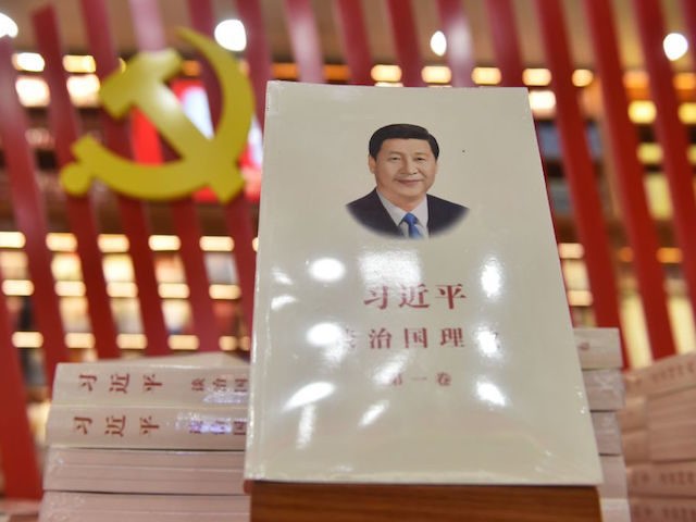 A book about Chinese President Xi Jinping entitled "The Governance of China" is seen on display at a bookstore in Beijing on February 28, 2018. President Xi Jinping's leap toward lifelong rule has largely been met by guarded silence in world capitals as governments try to predict how China's formidable …