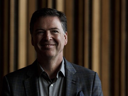 BERLIN, GERMANY - JUNE 19: Former FBI Director James Comey talks backstage before a panel discussion about his book "A Higher Loyalty" on June 19, 2018 in Berlin, Germany. Comey is in Berlin at the invitation of the American Academy in Berlin. (Photo by Carsten Koall/Getty Images)