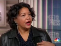 Helene-Cooper-mouth-open-Meet-the-Press-screenshot Helene Cooper, Pentagon correspondent for the Times, told host Chuck Todd, “I actually think we should be hysterical” about climate change.