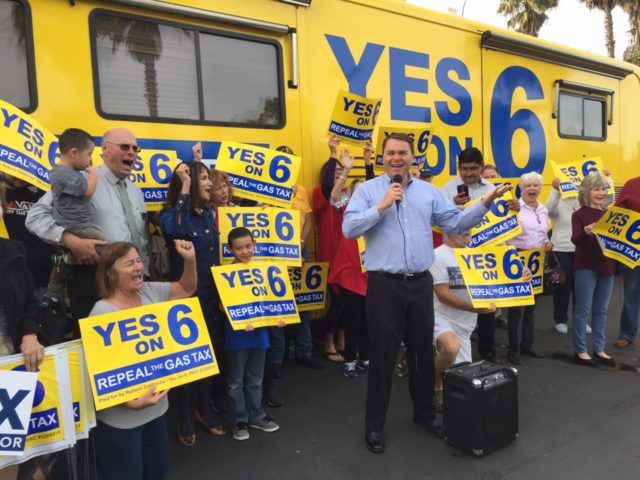 Yes on 6 Proposition 6 rally (Joel Pollak / Breitbart News)