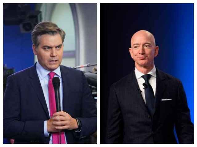 Jim Acosta and Amazon CEO Jeff Bezos