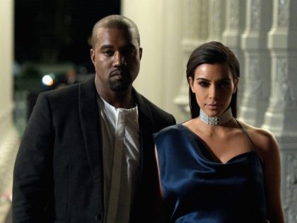 LOS ANGELES, CA - NOVEMBER 01: Recording artist Kanye West (L) and TV personality Kim Kard