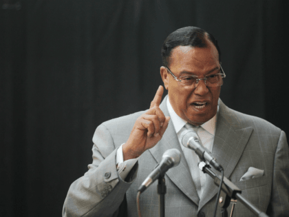 Minister Louis Farrakhan, leader of the Nation of Islam, speaks at a press conference near United Nations headquarters on June 15, 2011 in New York City. Farrakhan expressed support for Libyan leader Moammar Gadhafi and condemned the NATO-led military strikes in Libya. Former U.S. Attorney General Ramsey Clark also called …