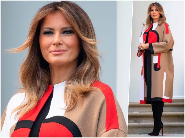 Fashion Notes: Melania Trump is Ready for Thanksgiving in Daring Dior Coat