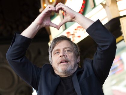 Actor Mark Hamill is honored with a star on the Hollywood Walk of Fame on March 8, 2018, in Hollywood, California. / AFP PHOTO / VALERIE MACON (Photo credit should read VALERIE MACON/AFP/Getty Images)