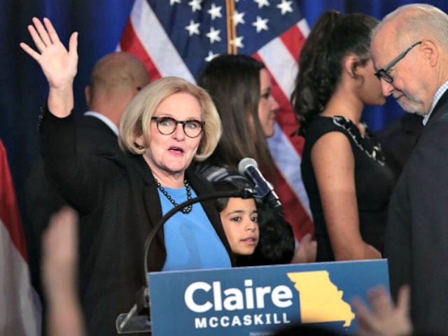 ST LOUIS, MO - NOVEMBER 06: Senator Claire McCaskill (D-MO) concedes defeat in her bid to