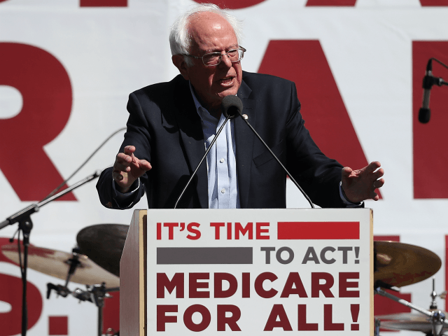 U.S. Sen. Bernie Sanders (I-VT) speaks during a health care rally at the 2017 Convention of the California Nurses Association/National Nurses Organizing Committee on September 22, 2017 in San Francisco, California. Sen. Bernie Sanders addressed the California Nurses Association about his Medicare for All Act of 2017 bill. (Photo by Justin Sullivan/Getty Images)