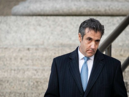 Michael Cohen, former personal attorney to President Donald Trump, exits federal court, November 29, 2018 in New York City. At the court hearing, Cohen pleaded guilty to making false statements to Congress about a Moscow real estate project Trump pursued during the months he was running for president. (Photo by …