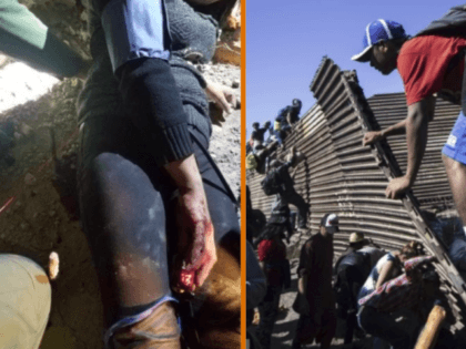 Migrant Woman Injured Climbing Border Wall
