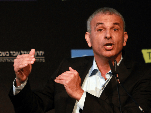 Israeli politician former Likud minister and head the Kulanu party, Moshe Kahlon, delivers a speech during a debate on economy on March 11, 2015 in the coastal Israeli city of Tel Aviv. Six days before Israel votes in a snap general election, the centre-left Zionist Union opened a lead of …