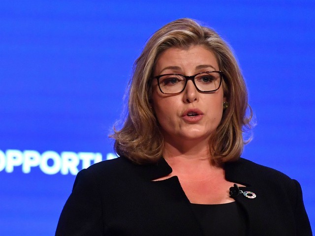 Britain's International Development Secretary and Minister for Women and Equalities Penny Mordaunt gives a speech in the main hall on the first day of the Conservative Party Conference 2018 at the International Convention Centre in Birmingham, on September 30, 2018. (Photo by Ben STANSALL / AFP) (Photo credit should read BEN STANSALL/AFP/Getty Images)