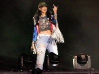 RiRi 2016 Coachella Valley Music And Arts Festival - Weekend 1 - Day 3 INDIO, CA - APRIL 17: (EDITORS NOTE: Image contains profanity.) Singer Rihanna performs on day 3 of the 2016 Coachella Valley Music & Arts Festival Weekend 1 at the Empire Polo Club on April 17, 2016 in …