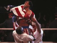 Slybyerocky1 Sylvester Stallone, Tony Burton, and Burt Young in Rocky IV (Metro-Goldwyn-Mayer Studios Inc.,1985)