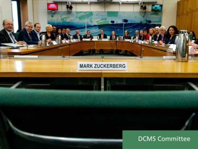 Mark Zuckerberg Chair at UK Facebook Hearing