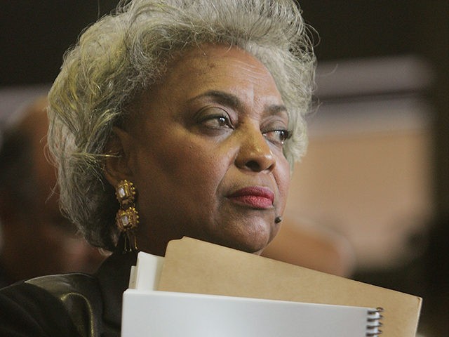 FORT LAUDERDALE, FL - OCTOBER 28: Broward County Supervisor of Elections Dr. Brenda C. Snipes waits to speak to the media about a plan to mail replacement ballots to voters October 28, 2004 in Fort Lauderdale, Florida. Elections officials planned to mail out thousands of replacement ballots in the county …