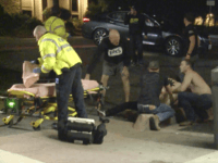 california shooting In this image taken from video a victim is treated near the scene of a shooting, Wednesday evening, Nov. 7, 2018, in Thousand Oaks, Calif. A hooded gunman dressed entirely in black opened fire on a crowd at a country dance bar holding a weekly "college night" in Southern California, …