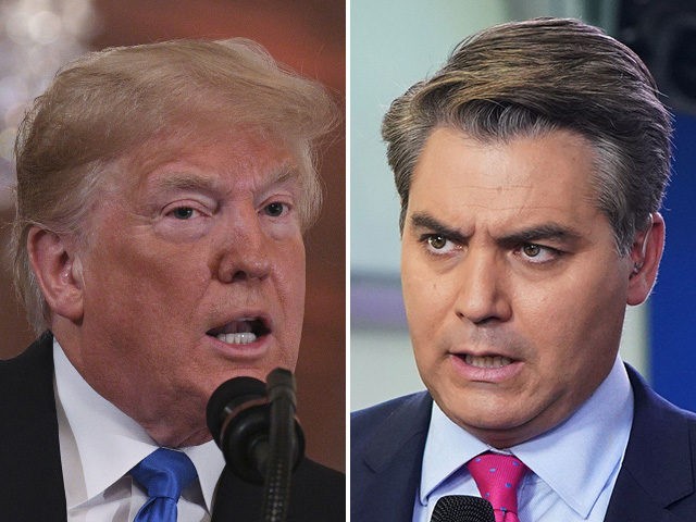 President Donald Trump ripped CNN's Jim Acosta for being "very unprofessional" Friday, say