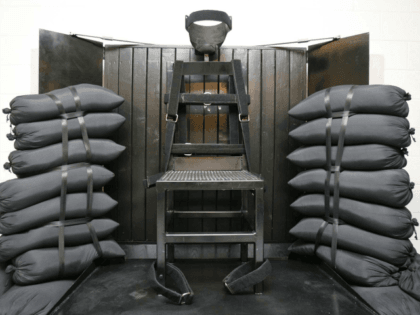 This June 18, 2010, file photo shows the firing squad execution chamber at the Utah State