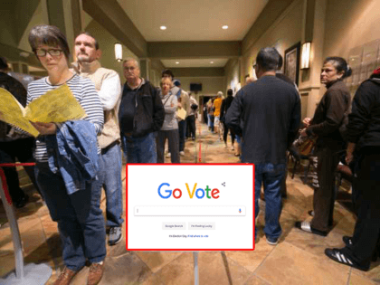 Google encourages users to "go vote"