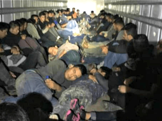 Customs and Border Protection found 76 people crammed into a truck attempting to immigrate