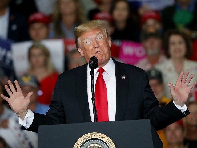 President Donald Trump speaks during a rally for Georgia Republican gubernatorial candidat