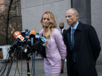 stormy daniels NEW YORK, NY - APRIL 16: (L to R) Adult film actress Stormy Daniels (Stephanie Clifford) and Michael Avenatti, attorney for Stormy Daniels, speak to the media as they exit the United States District Court Southern District of New York for a hearing related to Michael Cohen, President Trump's longtime …